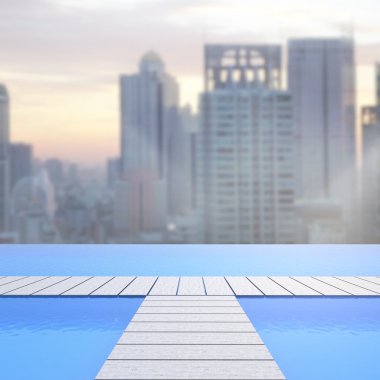 Yüzme Havuzu ve Teras dış arka plan bulanıklık