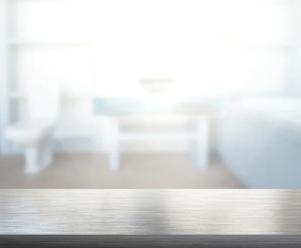 Tampo da mesa e Blur Interior de fundo — Fotografia de Stock