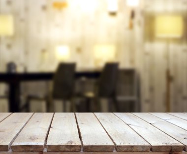 Top masa ve yemek odası arka plan bulanıklık