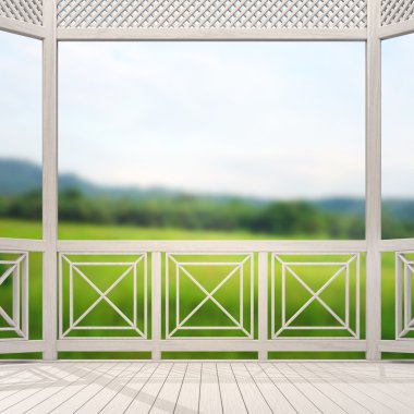 Balkon ve Teras, doğa arka plan bulanıklık