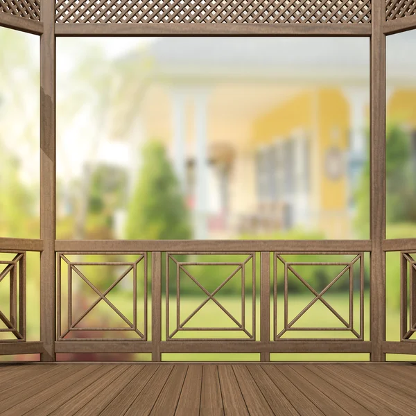 Balkon i taras zewnętrzny tło rozmycie — Zdjęcie stockowe