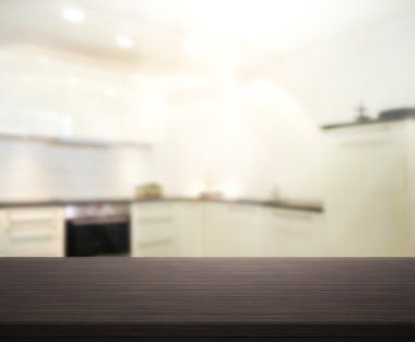 Masa üstü ve arka plan bulanıklık mutfak Oda