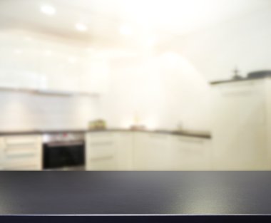 Masa üstü ve arka plan bulanıklık mutfak Oda