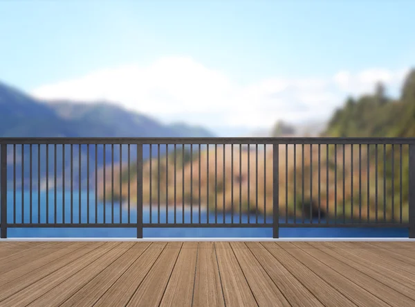 Balcón y Terraza de Desenfoque Fondo de la Naturaleza —  Fotos de Stock