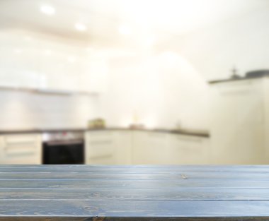 Masa üstü ve arka plan bulanıklık mutfak Oda