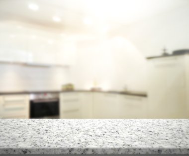 Masa üstü ve arka plan bulanıklık mutfak Oda