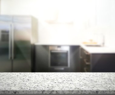 Masa üstü ve arka plan bulanıklık mutfak Oda