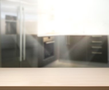 Masa üstü ve arka plan bulanıklık mutfak Oda