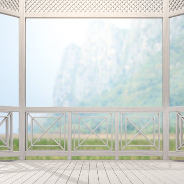 Balkon ve Teras, doğa arka plan bulanıklık