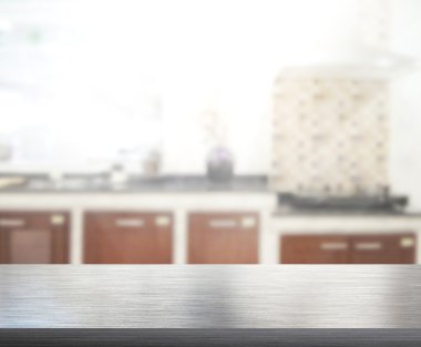 Masa üstü ve arka plan bulanıklık mutfak Oda