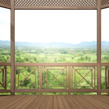 Balkon ve Teras, doğa arka plan bulanıklık