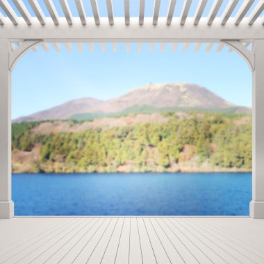 Balkon ve Teras, doğa arka plan bulanıklık