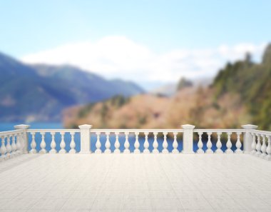 Balkon ve Teras, doğa arka plan bulanıklık