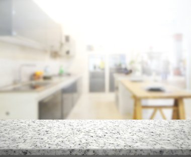 Masa üstü ve arka plan bulanıklık mutfak Oda
