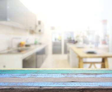 Masa üstü ve arka plan bulanıklık mutfak Oda