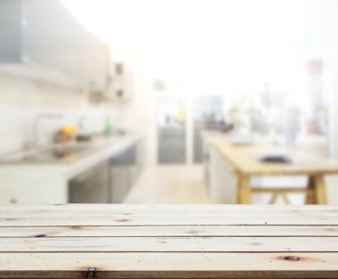 Masa üstü ve arka plan bulanıklık mutfak Oda