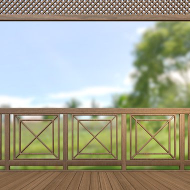 Balkon ve Teras, doğa arka plan bulanıklık