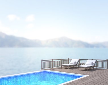 Balkon ve Teras, doğa arka plan bulanıklık