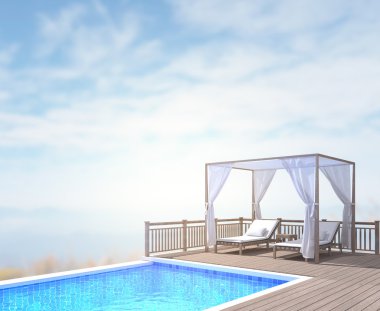 Balkon ve Teras, doğa arka plan bulanıklık