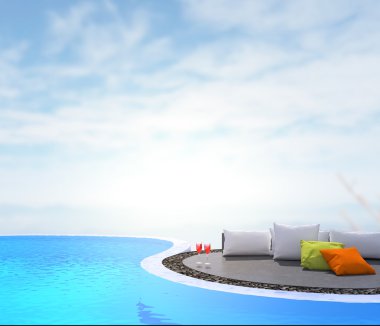 Balkon ve Teras, doğa arka plan bulanıklık