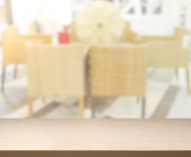 Top masa ve yemek odası arka plan bulanıklık