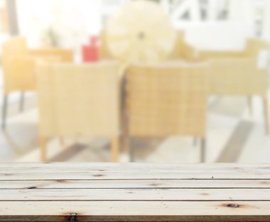 Top masa ve yemek odası arka plan bulanıklık