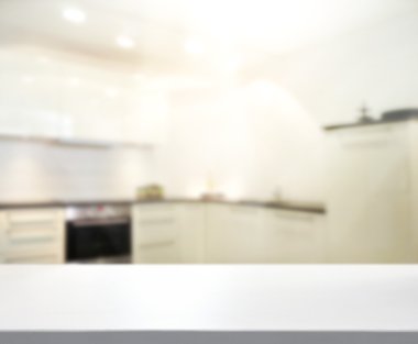 Masa üstü ve arka plan bulanıklık mutfak Oda