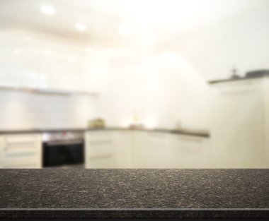 Masa üstü ve arka plan bulanıklık mutfak Oda