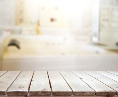 Masa üstü ve arka plan bulanıklık banyo