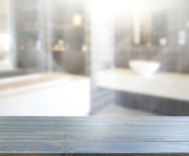 Masa üstü ve arka plan bulanıklık banyo