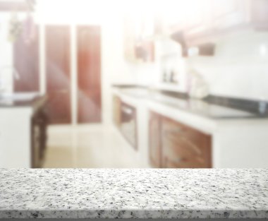 Masa üstü ve arka plan bulanıklık mutfak Oda