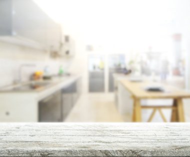 Masa üstü ve arka plan bulanıklık mutfak Oda