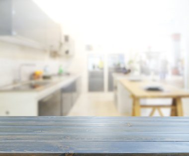 Masa üstü ve arka plan bulanıklık mutfak Oda