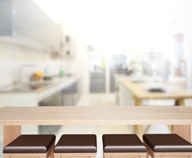 Masa üstü ve arka plan bulanıklık mutfak Oda