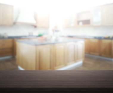 Masa üstü ve arka plan bulanıklık mutfak Oda
