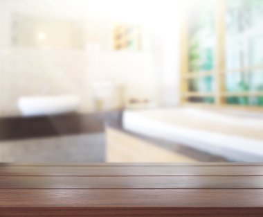 Masa üstü ve arka plan bulanıklık banyo