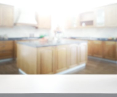 Masa üstü ve arka plan bulanıklık mutfak Oda