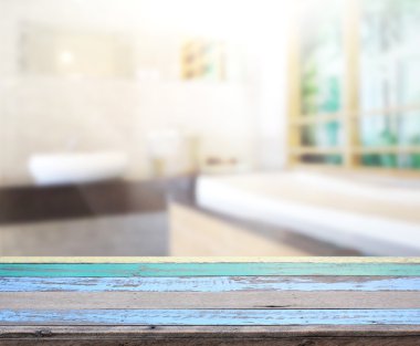 Masa üstü ve arka plan bulanıklık banyo