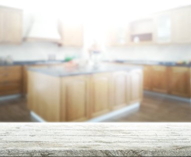 Masa üstü ve arka plan bulanıklık mutfak Oda