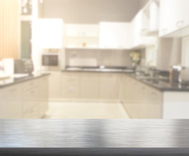 Masa üstü ve arka plan bulanıklık mutfak Oda