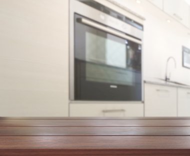 Masa üstü ve arka plan bulanıklık mutfak Oda