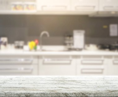 Masa üstü ve arka plan bulanıklık mutfak Oda