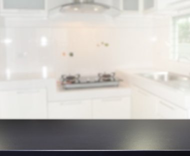 Masa üstü ve arka plan bulanıklık mutfak Oda