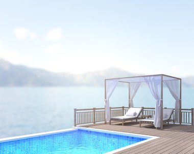 Balkon ve Teras, doğa arka plan bulanıklık