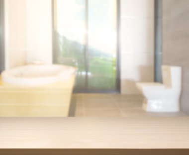 Masa üstü ve arka plan bulanıklık banyo