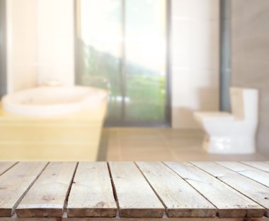 Masa üstü ve arka plan bulanıklık banyo