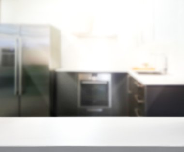 Masa üstü ve arka plan bulanıklık mutfak Oda