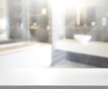 Masa üstü ve arka plan bulanıklık banyo