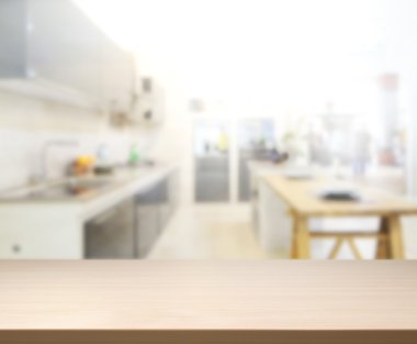 Masa üstü ve arka plan bulanıklık mutfak Oda