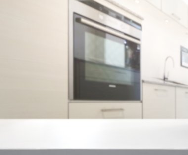 Masa üstü ve arka plan bulanıklık mutfak Oda